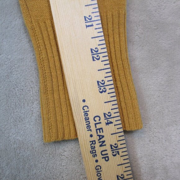 Hayden Womens Cashmere Crew Neck Long Sleeve Pullover Sweater Mustard Yellow XS - Picture 6 of 7